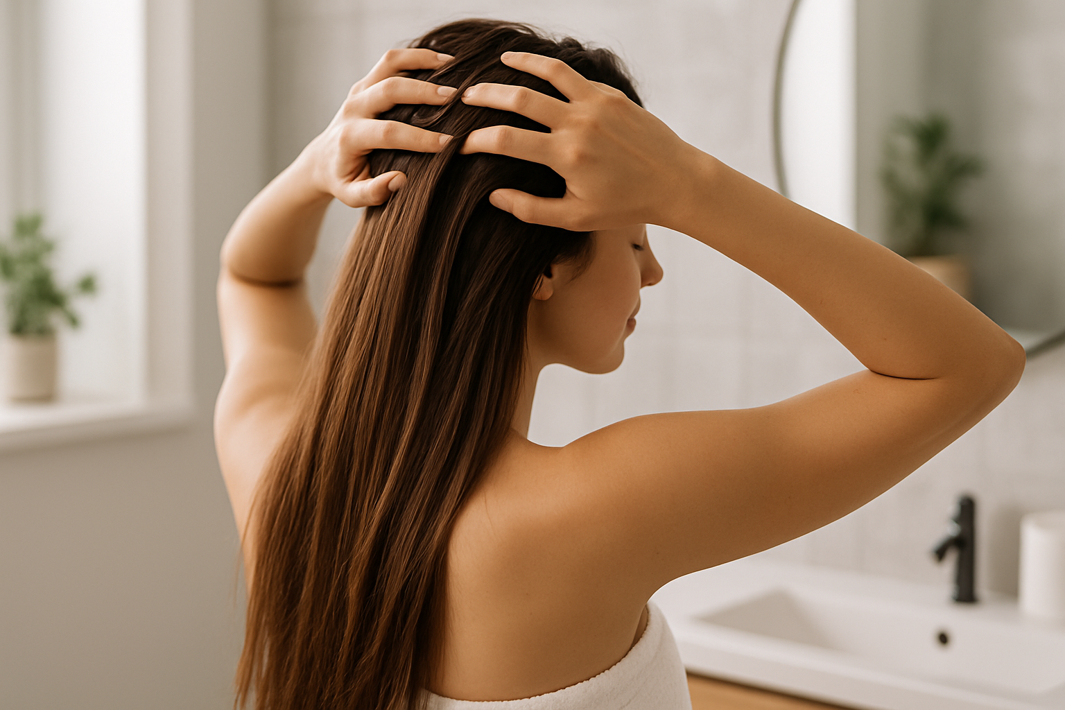 Massaggio del cuoio capelluto per favorire la salute dei capelli